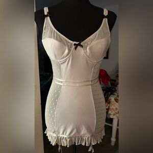Vtg Victoria’s Secret Sexy Little Things (2006)Y2K Silver Bustier Dress Size 36B